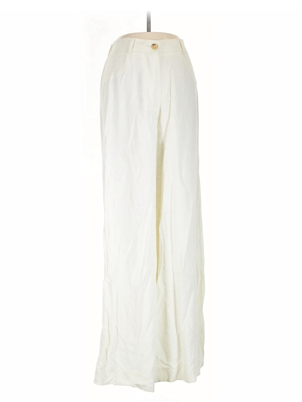 Forte Forte Wide-Leg Casual Pants cream linen